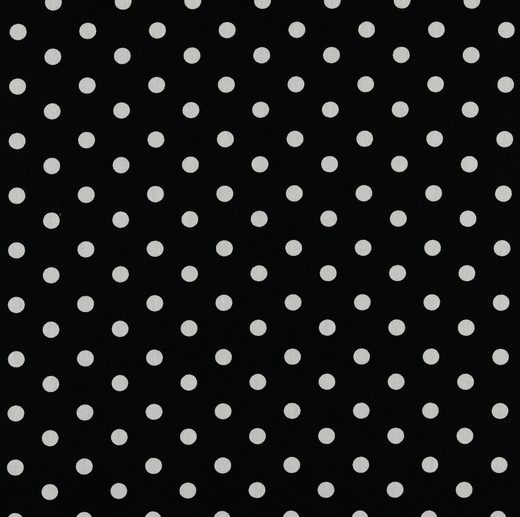 Tecido de Algodão Bolas Ø8 mm Preto | Poppy