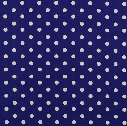 Tecido de Algodão Bolas Ø8 mm Azul Cobalt | Poppy