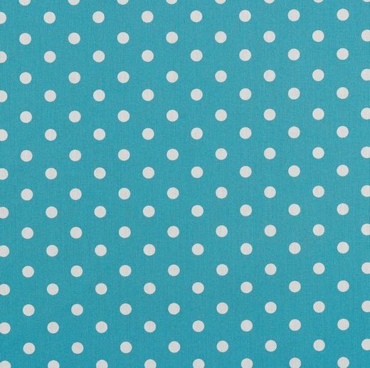 Tecido de Algodão Bolas Ø8 mm Azul Turquesa | Poppy
