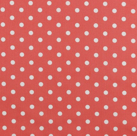 Tecido de Algodão Bolas Ø8 mm Coral | Poppy