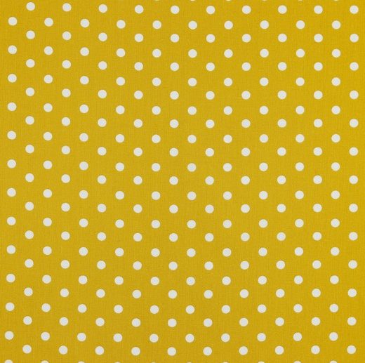 Tecido de Algodão Bolas Ø8 mm Ocre/Mostarda | Poppy