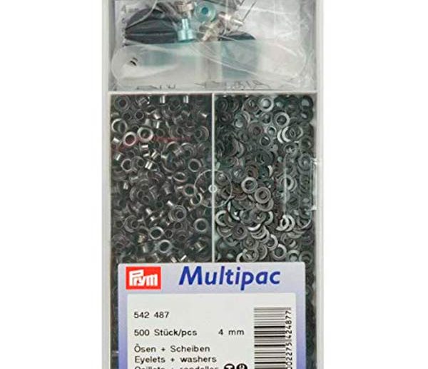 Big Kit 500 Ilhoses & Arruelas Latão Preto Oxidado Ø4 mm | Prym