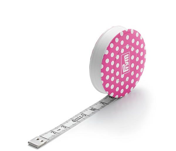 Fita Métrica Automática Bolinhas Rosa 150 cm | Prym Love