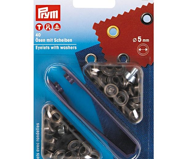 Kit Ilhoses & Arruelas Latão Bronze Antigo Ø5 mm | Prym