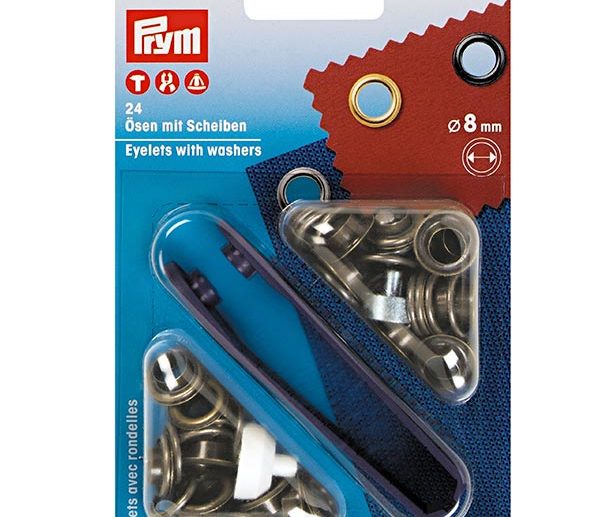 Kit Ilhoses & Arruelas Latão Bronze Antigo Ø8 mm | Prym