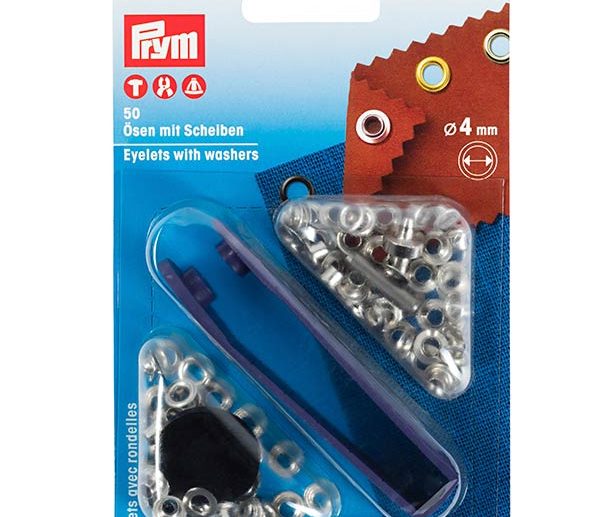 Kit Ilhoses & Arruelas Latão Prateado Ø4 mm | Prym