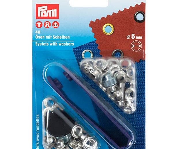 Kit Ilhoses & Arruelas Latão Prateado Ø5 mm | Prym