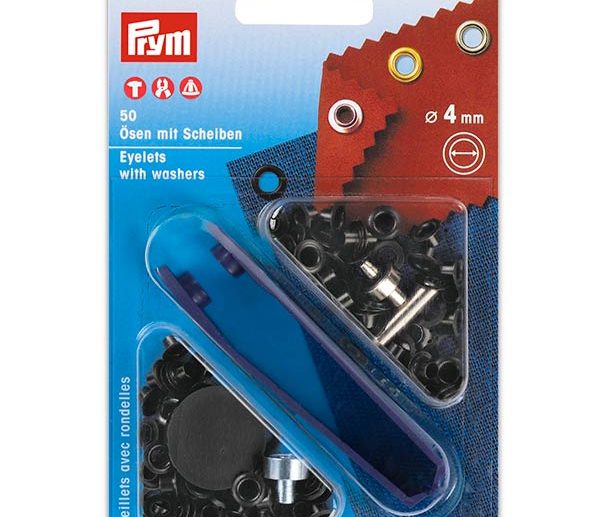 Kit Ilhoses & Arruelas Latão Preto Oxidado Ø4 mm | Prym
