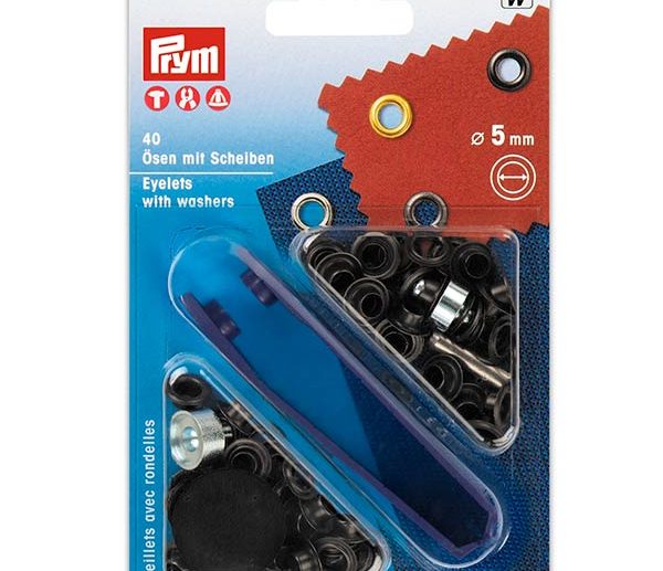 Kit Ilhoses & Arruelas Latão Preto Oxidado Ø5 mm | Prym