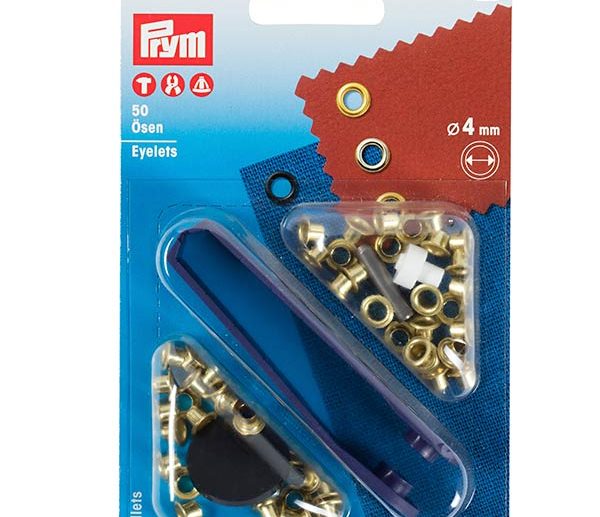 Kit Ilhoses Latão Dourado Ø4 mm | Prym