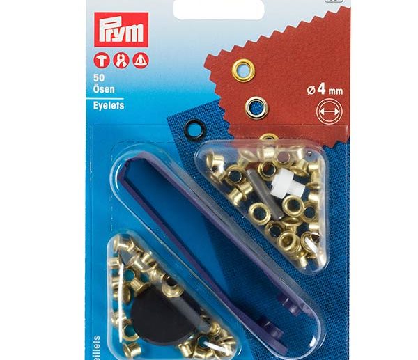 Kit Ilhoses Latão Prateado Ø4 mm | Prym