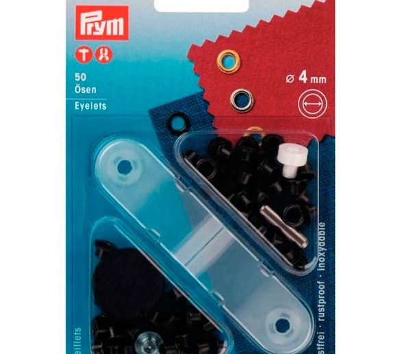 Kit Ilhoses Latão Preto Oxidado Ø4 mm | Prym