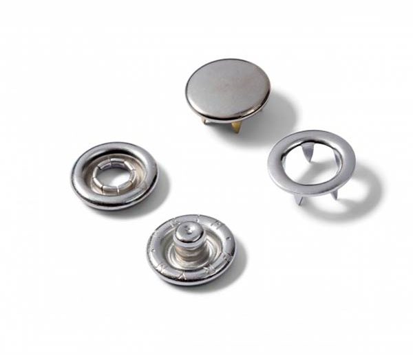 Kit Molas de Pressão Jersey Prateado Liso Ø10 mm | Prym