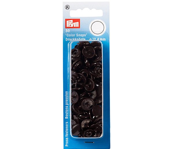 Molas de Pressão Plástico Castanho Escuro Ø12.4 mm Color Snaps | Prym