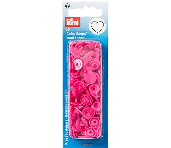 Molas de Pressão Plástico Coração Fúchsia Color Snaps | Prym