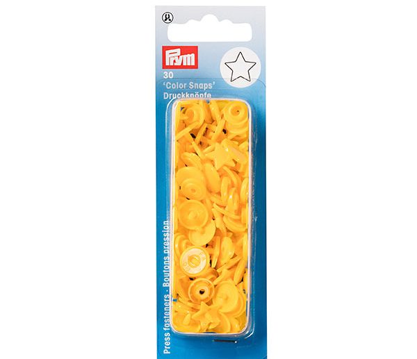 Molas de Pressão Plástico Estrela Amarelo Color Snaps | Prym