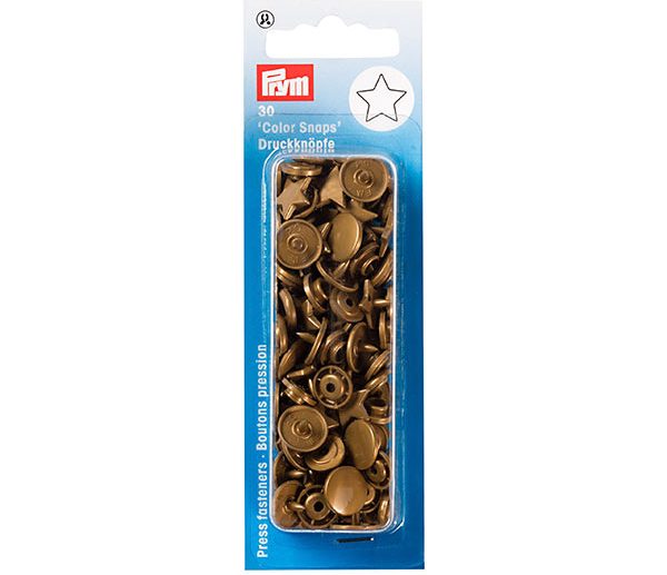Molas de Pressão Plástico Estrela Ouro Color Snaps | Prym