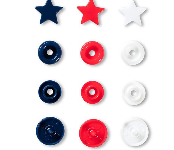 Molas de Pressão Plástico Estrela USA Ø12.4 mm Color Snaps | Prym Love