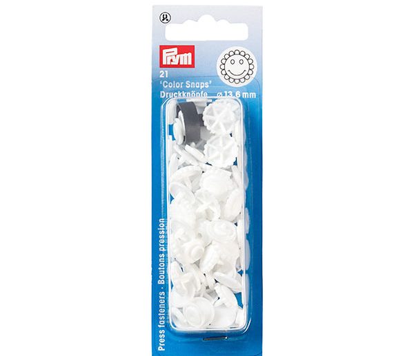 Molas de Pressão Plástico Flor Branco Color Snaps | Prym