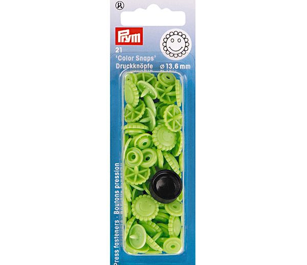 Molas de Pressão Plástico Flor Verde Color Snaps | Prym