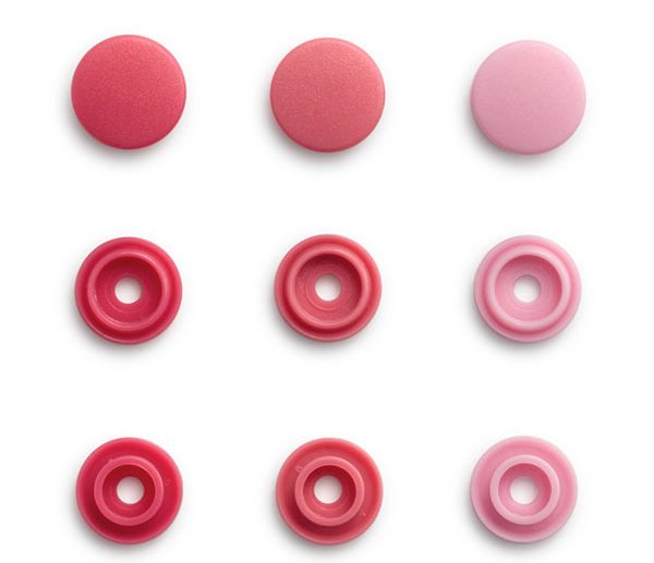 Molas de Pressão Plástico Rosa Ø9 mm Color Snaps | Prym Love