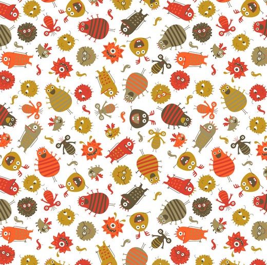 Tecido Baby Monsters Branco | Poppy