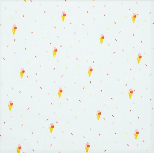Tecido com Glitter Festim Gelados Branco | Poppy
