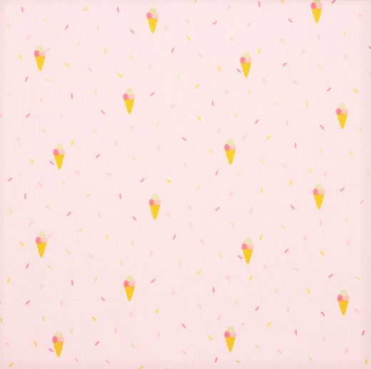 Tecido com Glitter Festim Gelados Rosa | Poppy