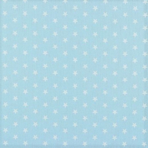 Tecido de Algodão Estrelas Azul Claro | Poppy