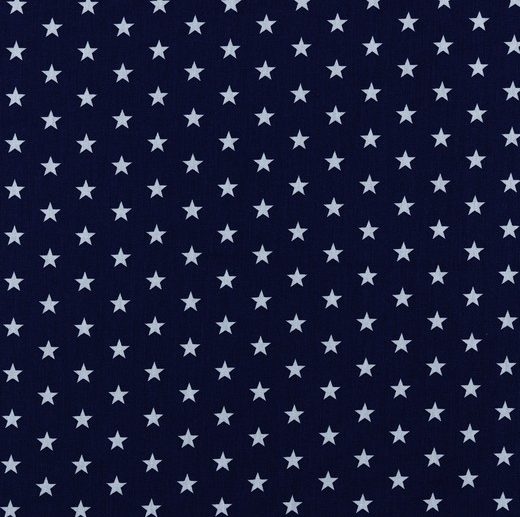 Tecido de Algodão Estrelas Azul Escuro/Navy | Poppy