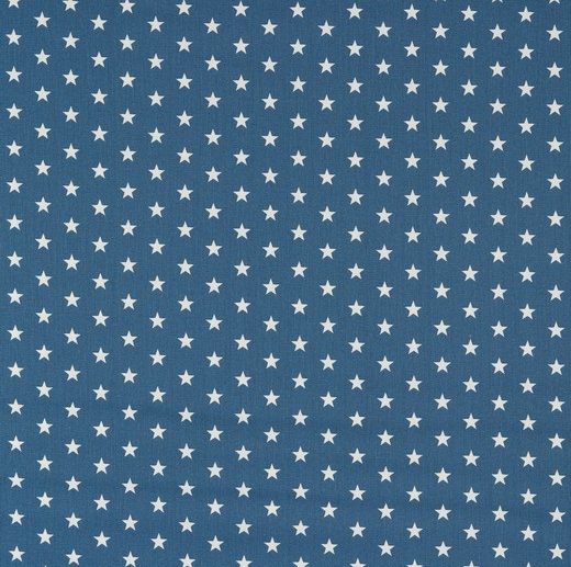 Tecido de Algodão Estrelas Azul | Poppy