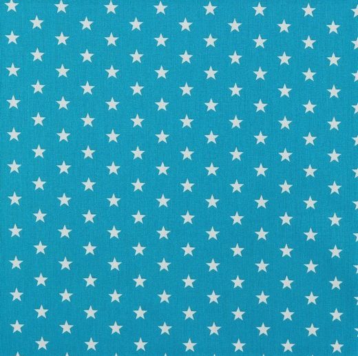 Tecido de Algodão Estrelas Azul Turquesa | Poppy