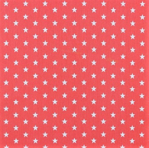 Tecido de Algodão Estrelas Coral | Poppy