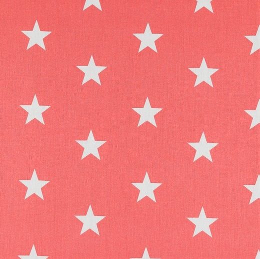 Tecido de Algodão Estrelas Grandes Coral | Poppy