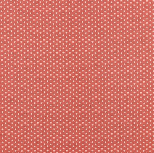 Tecido de Algodão Estrelinhas Coral | Poppy