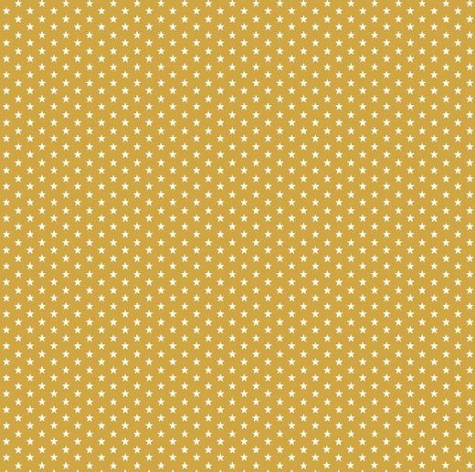 Tecido de Algodão Estrelinhas Ocre/Mostarda | Poppy