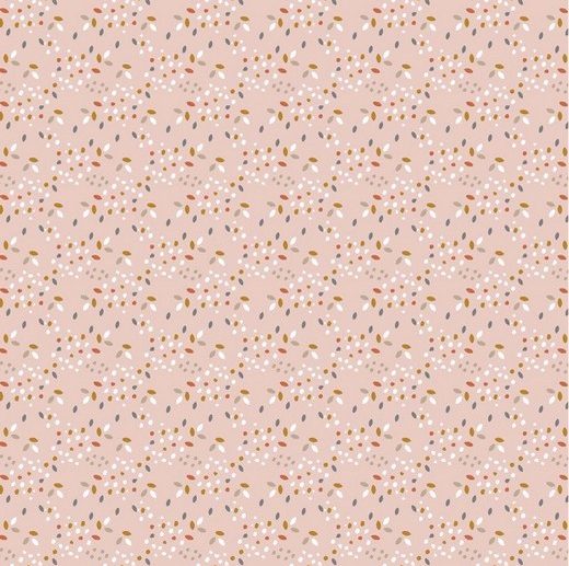 Tecido de Algodão Orgânico Safari Friends Gotas Rosa | Poppy