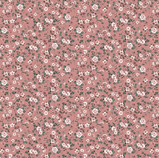 Tecido Floral Lovely Flowers Rosa Blush | Poppy