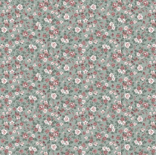 Tecido Floral Lovely Flowers Menta | Poppy
