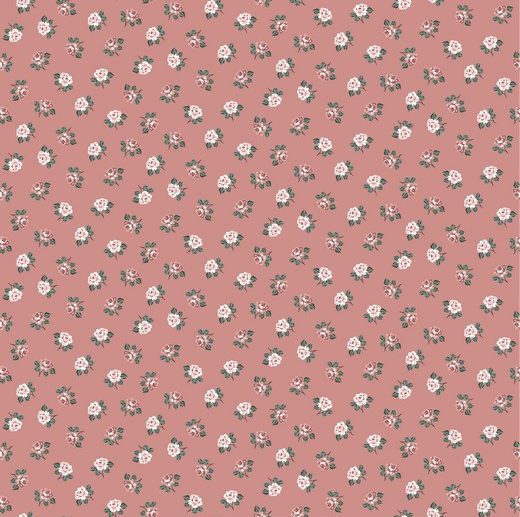 Tecido Floral Lovely Flowers Rosa Blush | Poppy