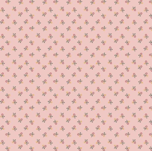 Tecido Floral Romance Small Rosa Claro | Poppy
