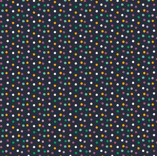 Tecido Happy Feeling Bolinhas Azul Navy | Poppy