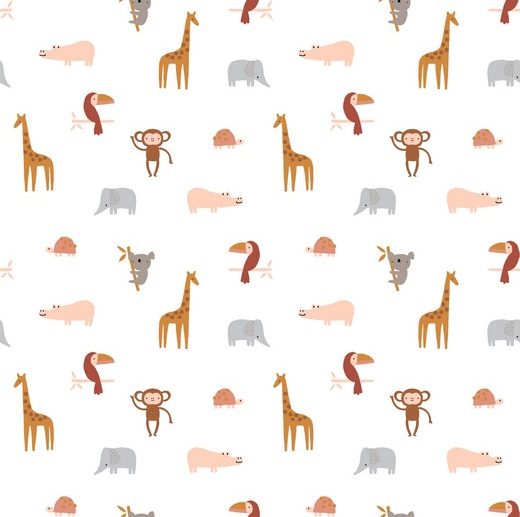 Tecido Happy Jungle Selva Branco | Poppy