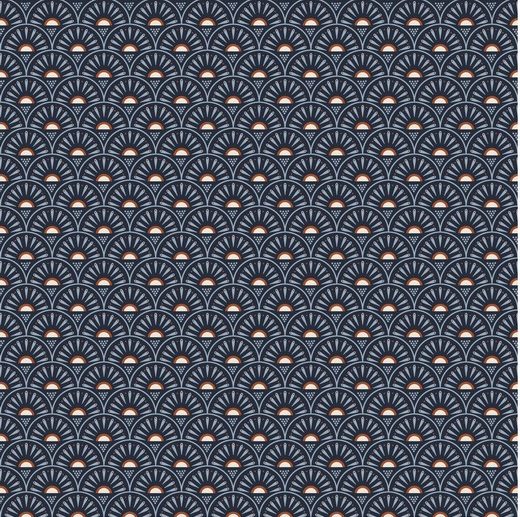 Tecido Retro Chic Azul Marinho/Navy | Poppy