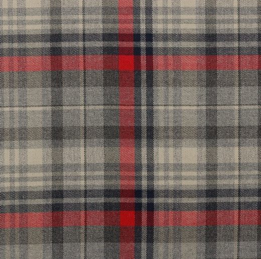 Tecido Tartan Escocês Xadrez Bege & Vermelho