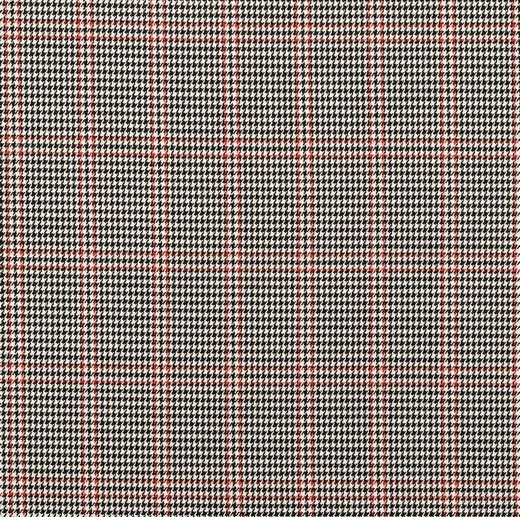 Tecido Tartan Escocês Xadrez Branco, Preto & Vermelho