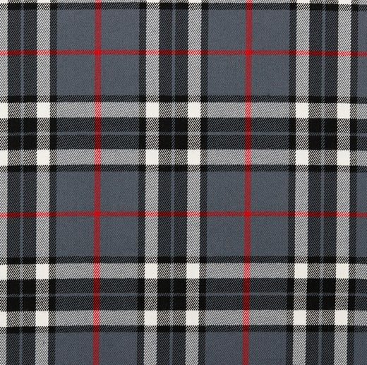 Tecido Tartan Escocês Xadrez Cinza & Vermelho