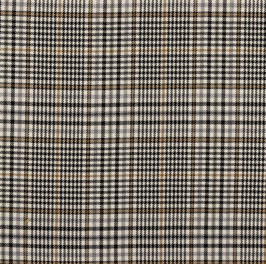Tecido Tartan Escocês Xadrez Cru & Castanho
