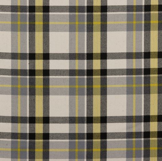Tecido Tartan Escocês Xadrez Cru & Cinza