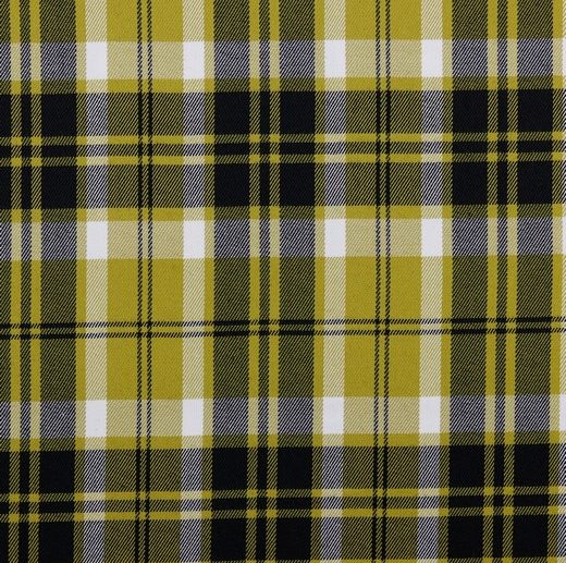 Tecido Tartan Escocês Xadrez Mostarda & Preto